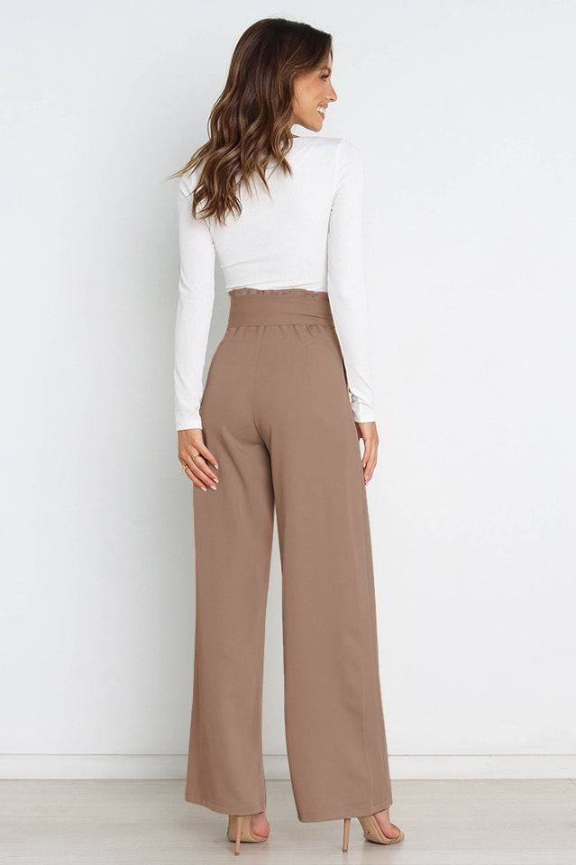 Marguerite | Matte High Waist Wide Leg Trousers for Women photo