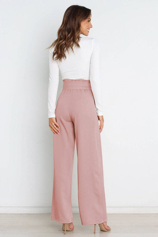 Marguerite | Matte High Waist Wide Leg Trousers for Women photo