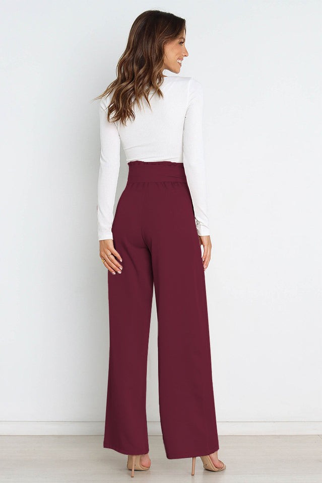 Marguerite | Matte High Waist Wide Leg Trousers for Women photo