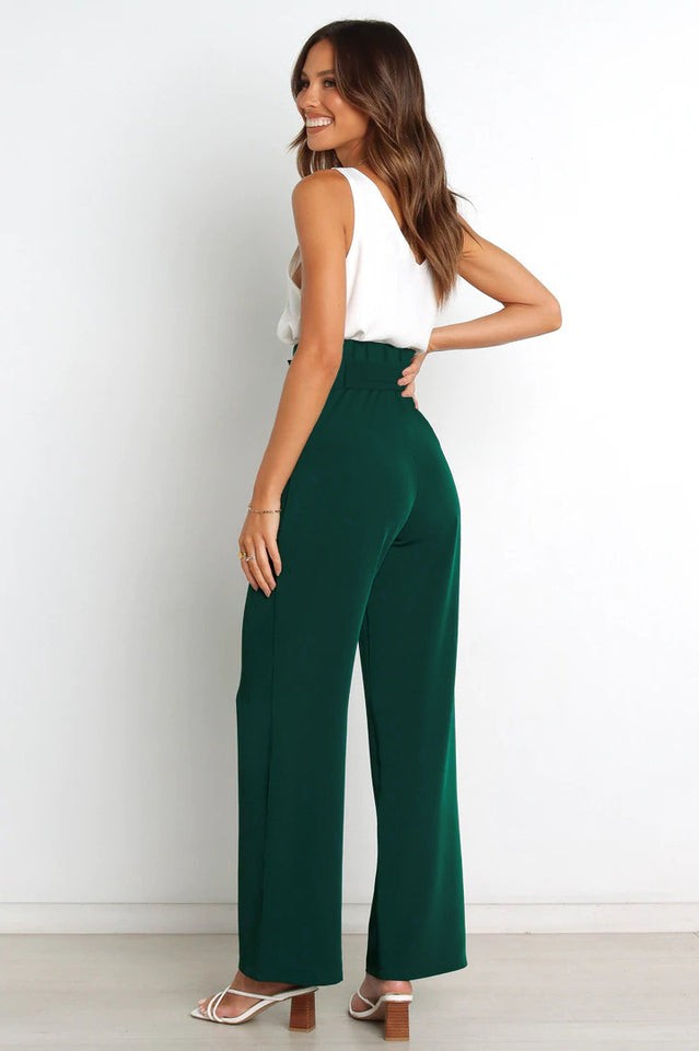 Marguerite | Matte High Waist Wide Leg Trousers for Women photo