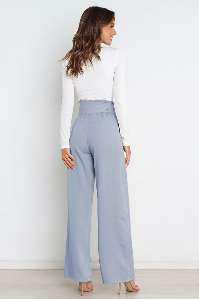 Marguerite | Matte High Waist Wide Leg Trousers for Women photo