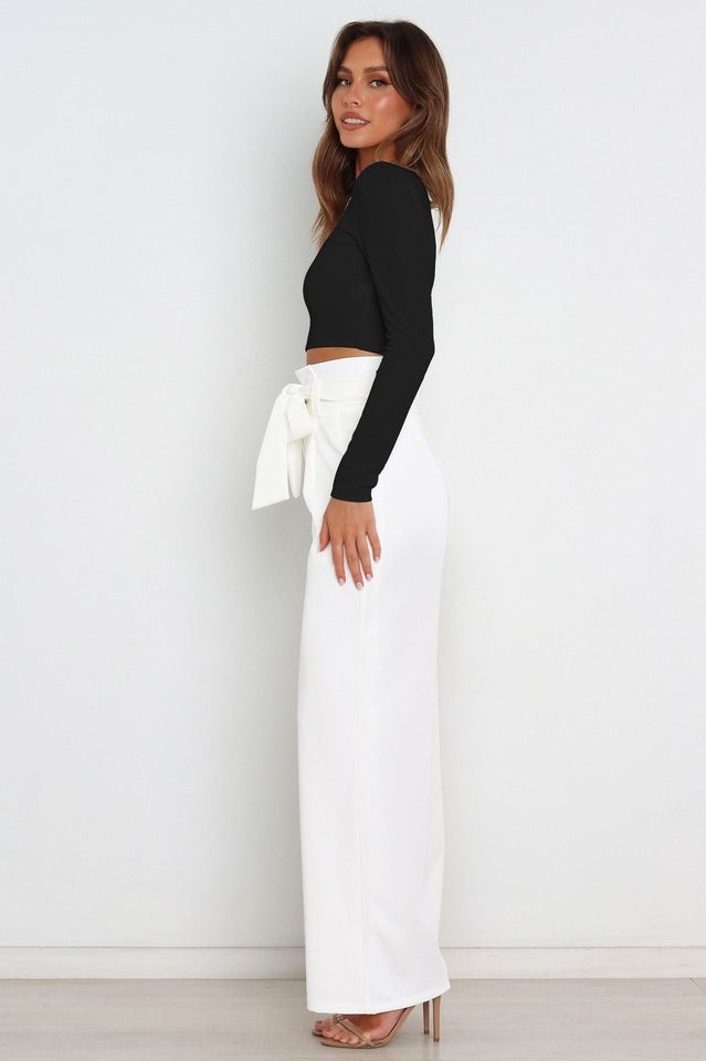 Marguerite | Matte High Waist Wide Leg Trousers for Women photo