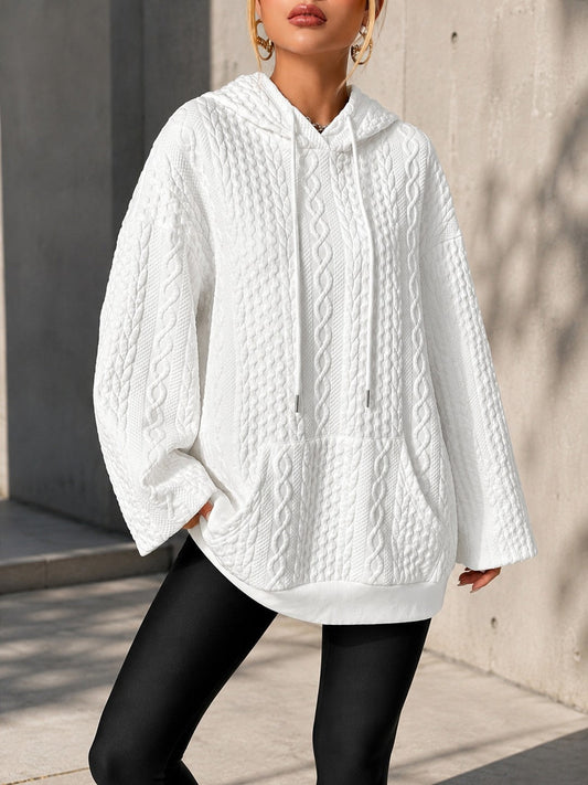 Marisela | Women's Stylish Cable Knit Hoodie photo