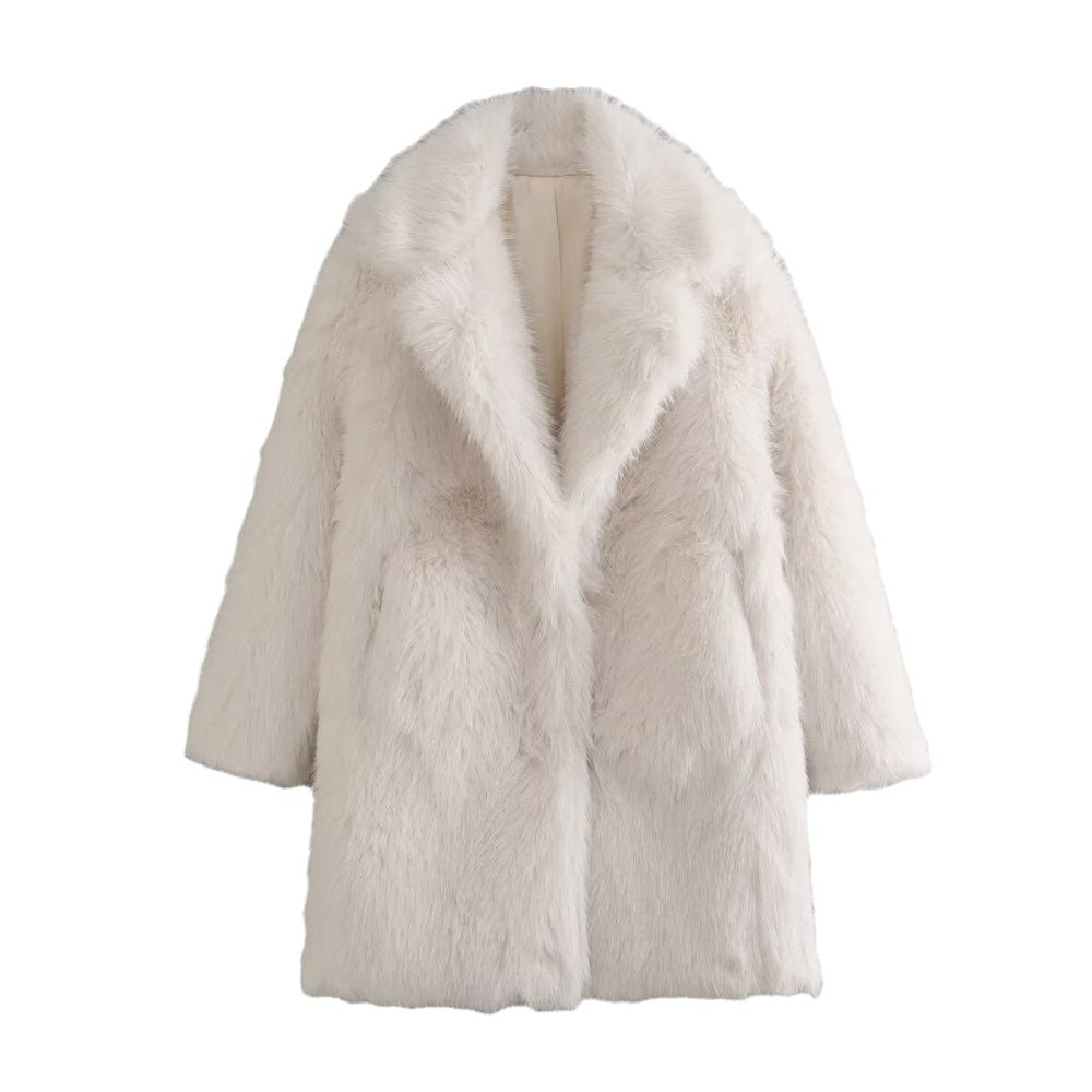 Mariska | Plush Faux Fur Coat photo