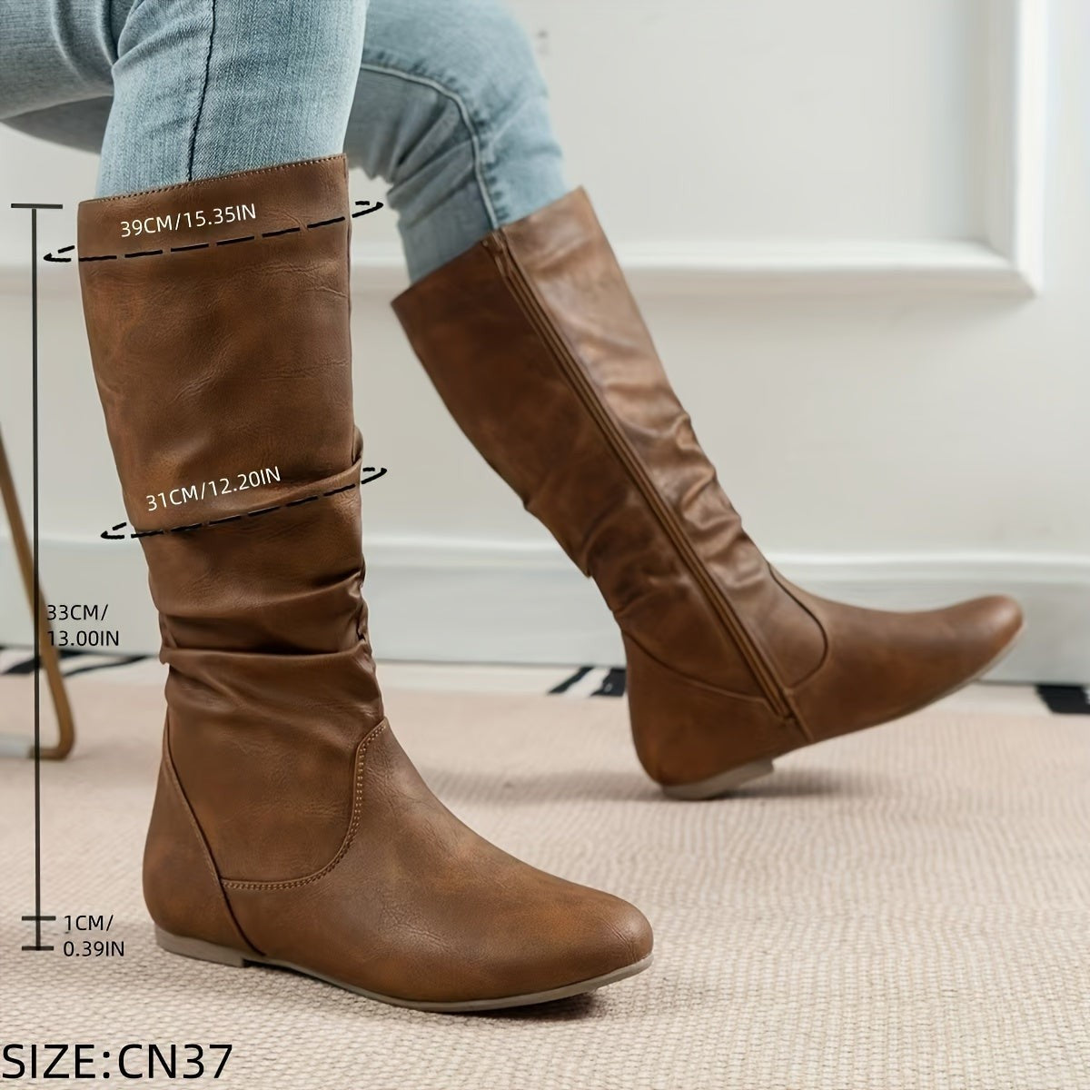 Maureen | Women's Slouched Mid-Calf Boots