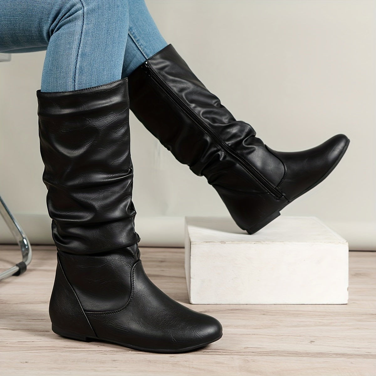Maureen | Women's Slouched Mid-Calf Boots