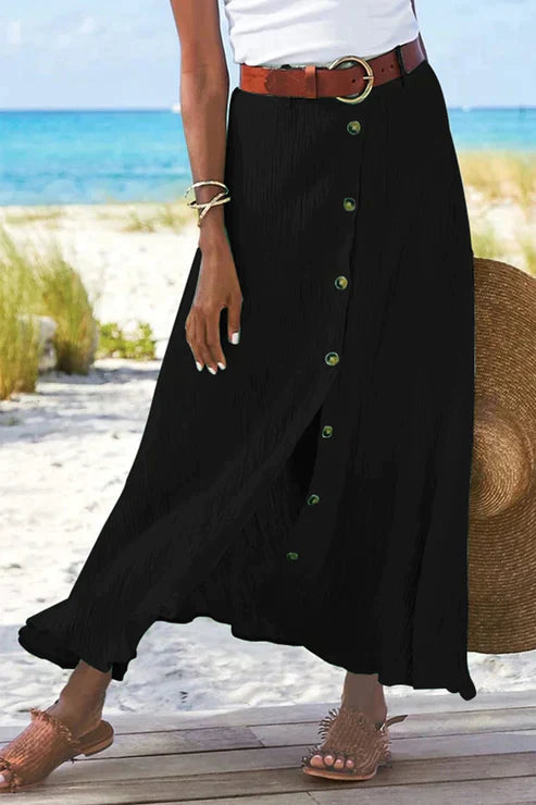 Rosaura | Maxi Skirt with Button Front and High Waist