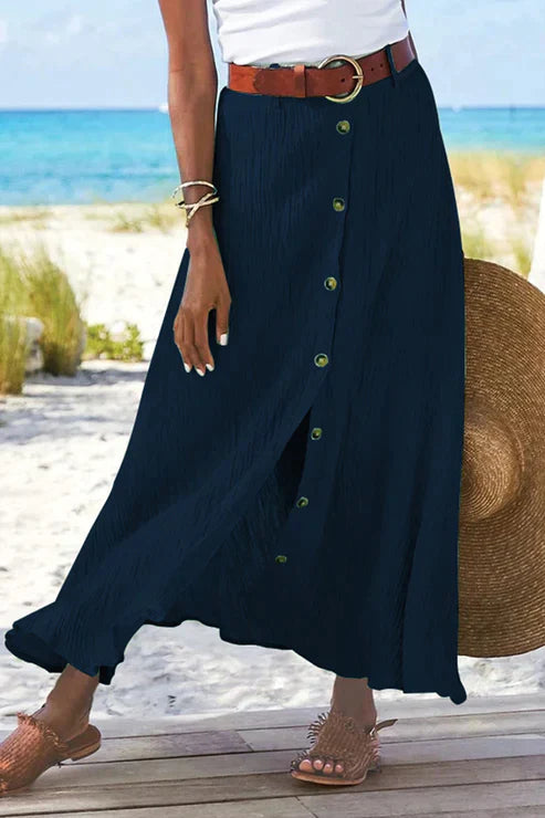 Rosaura | Maxi Skirt with Button Front and High Waist