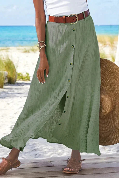 Rosaura | Maxi Skirt with Button Front and High Waist