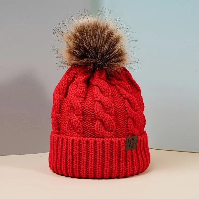 Nell | Classic Ribbed Pom Beanie photo
