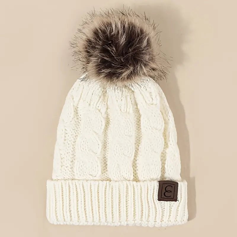 Nell | Classic Ribbed Pom Beanie photo