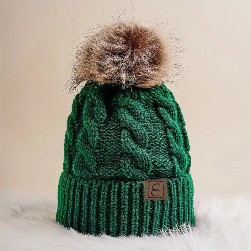 Nell | Classic Ribbed Pom Beanie photo