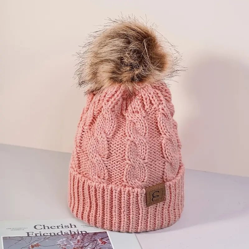 Nell | Classic Ribbed Pom Beanie photo