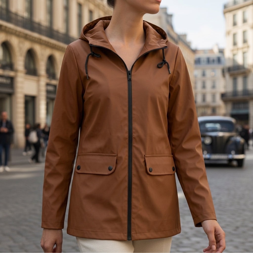 Odalys | Packable Waterproof Hooded Raincoat photo