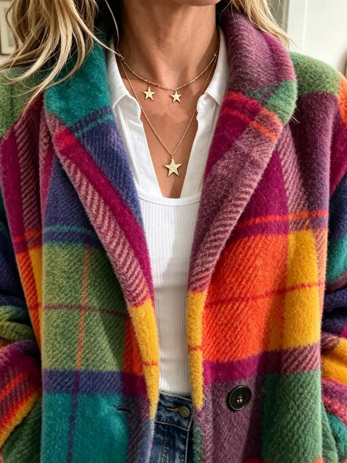 Penelope | Women's Cozy Plaid Jacket for Winter