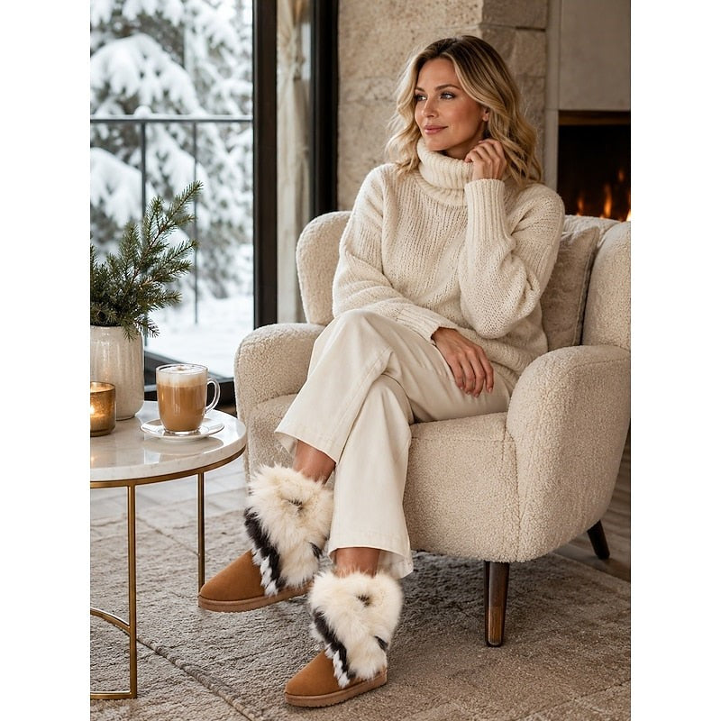 Branna | Women's Fluffy-Trimmed Winter Boots