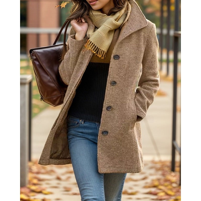 Aurin | Women's Timeless Turndown Collar Coat