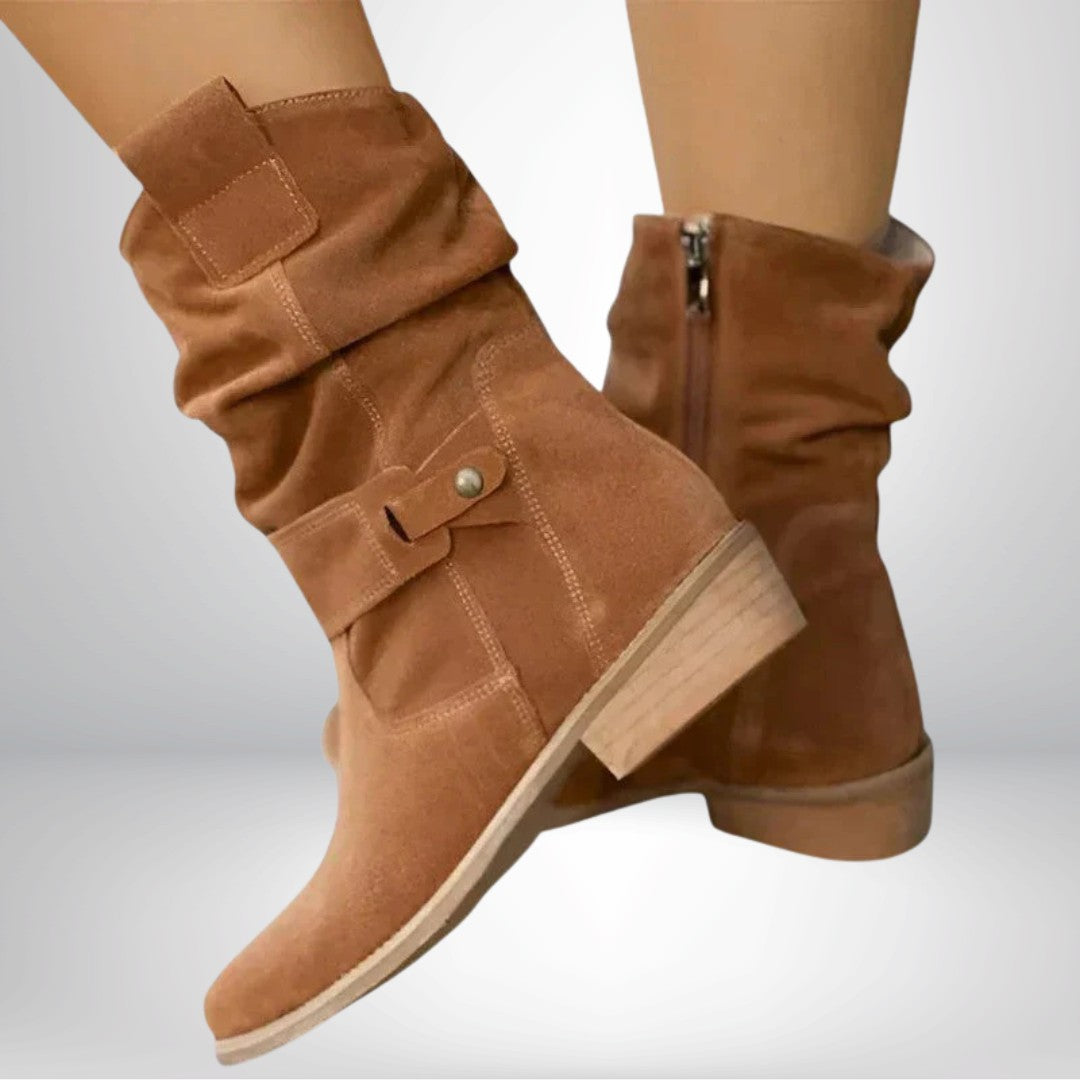 Rosalyn | Women's Ankle Boots Slouchy Block Heel photo