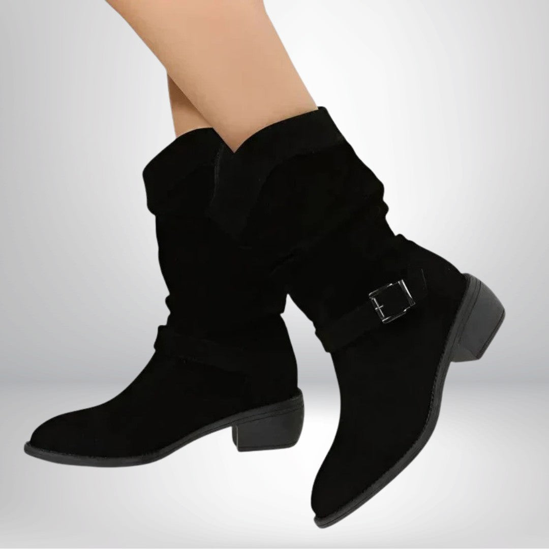 Rosalyn | Women's Ankle Boots Slouchy Block Heel photo