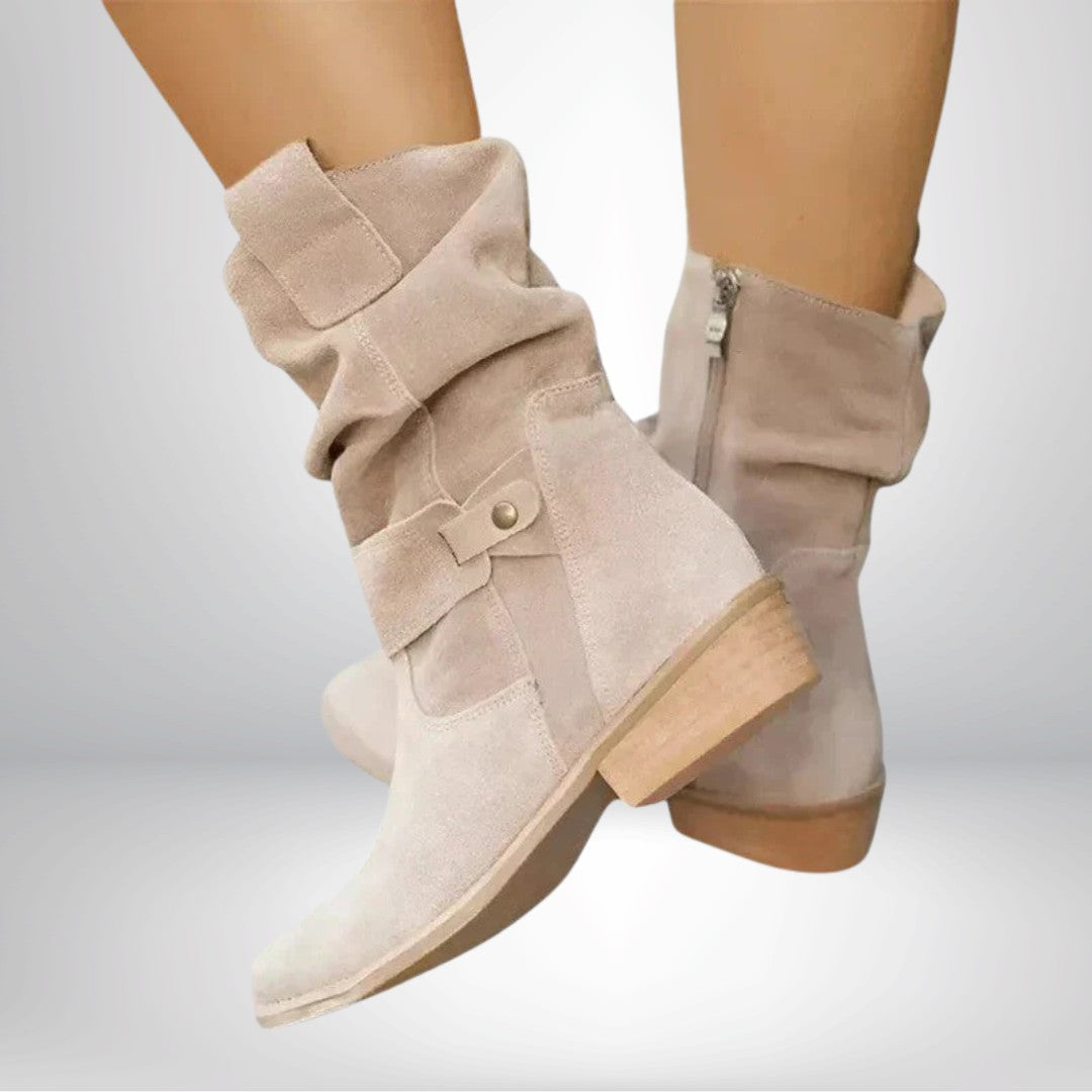 Rosalyn | Women's Ankle Boots Slouchy Block Heel photo