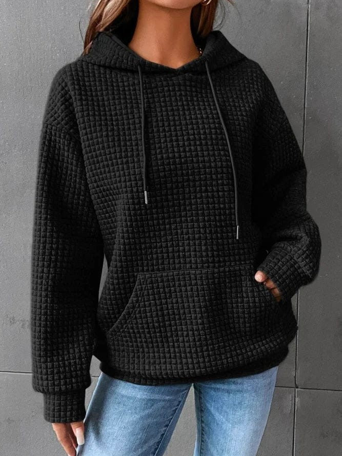 Rosamund | Women's Casual Waffle Knit Hoodie photo