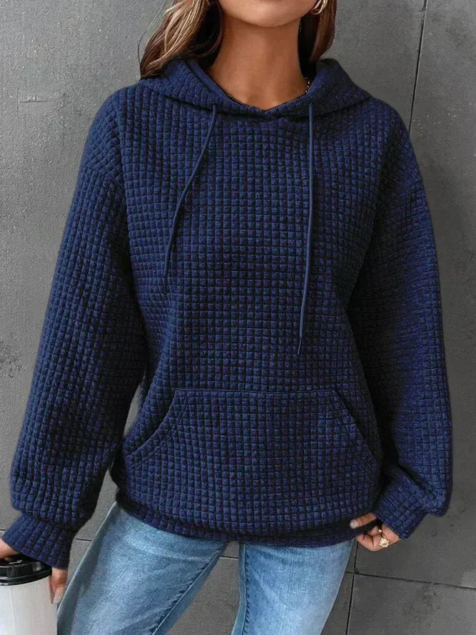 Rosamund | Women's Casual Waffle Knit Hoodie photo
