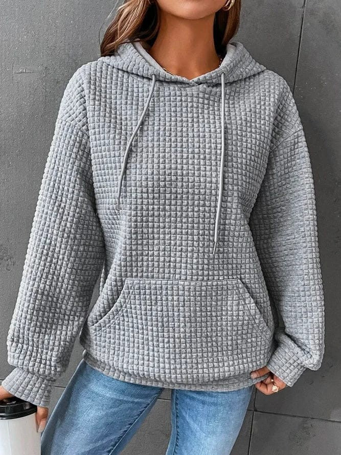 Rosamund | Women's Casual Waffle Knit Hoodie photo