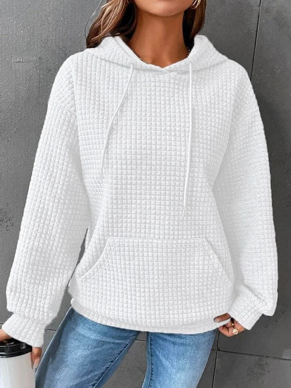 Rosamund | Women's Casual Waffle Knit Hoodie photo