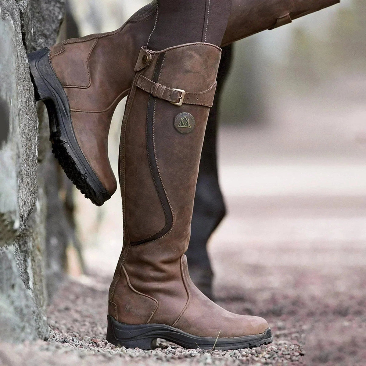 Rowena | Knee-High Buckle Riding Boots photo