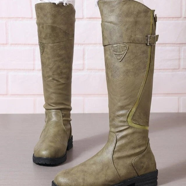 Rowena | Knee-High Buckle Riding Boots photo