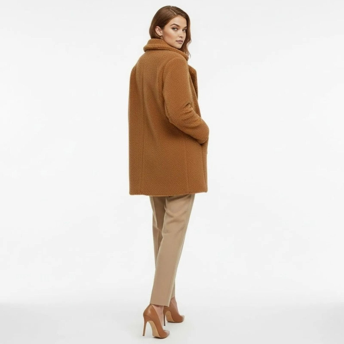 Runa | Heather Bouclé Teddy Coat photo