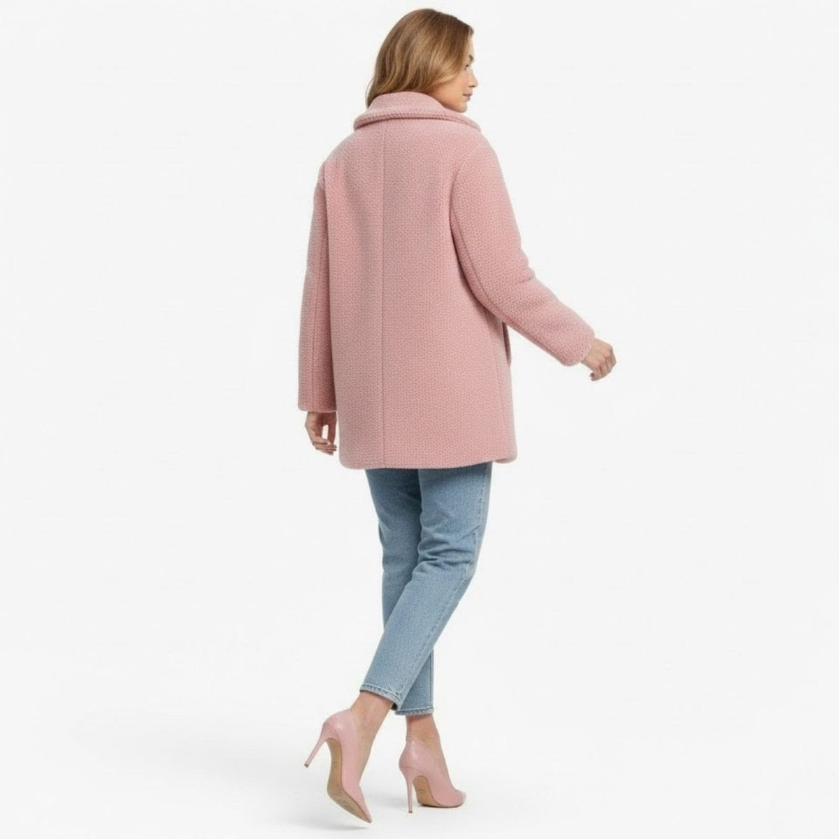 Runa | Heather Bouclé Teddy Coat photo