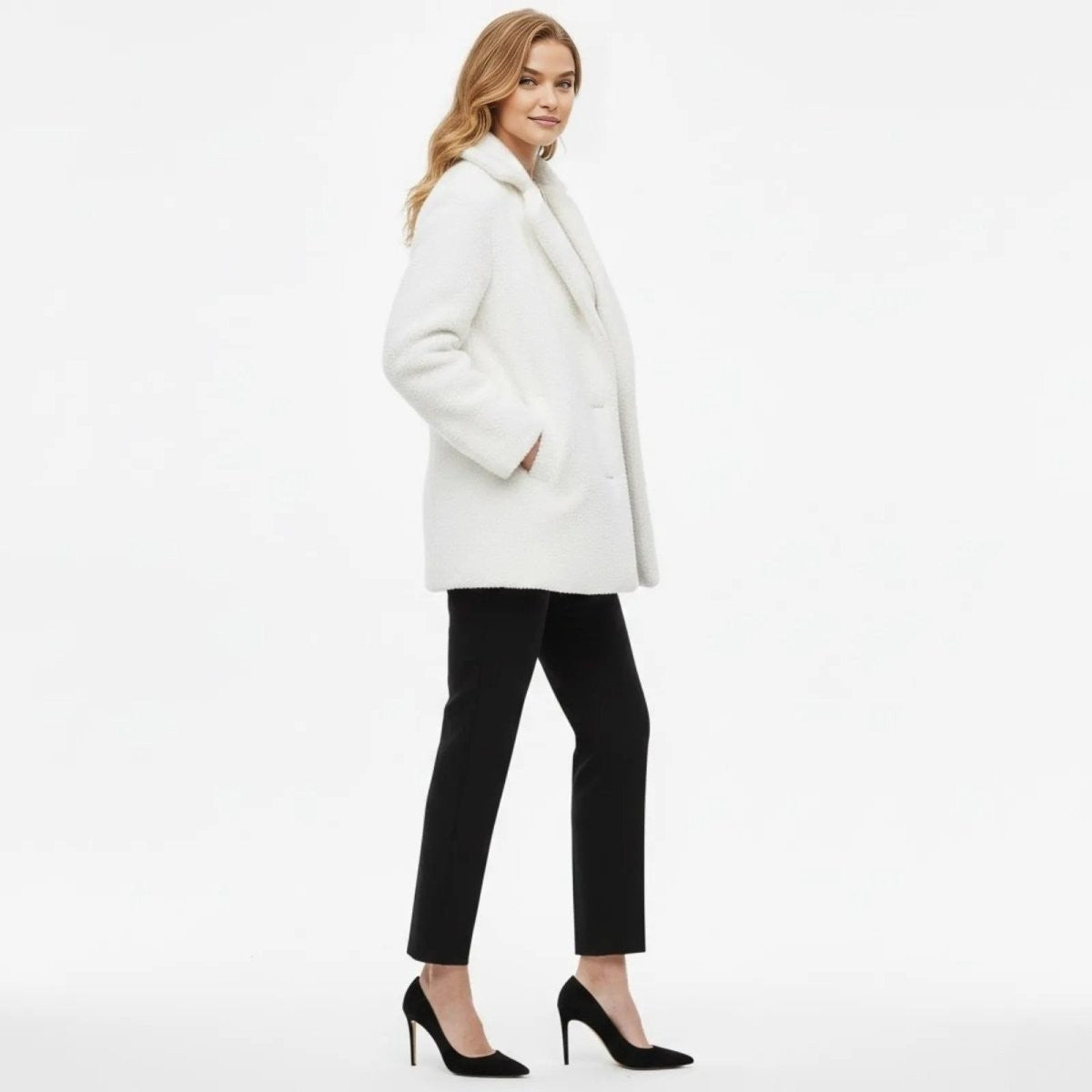 Runa | Heather Bouclé Teddy Coat photo