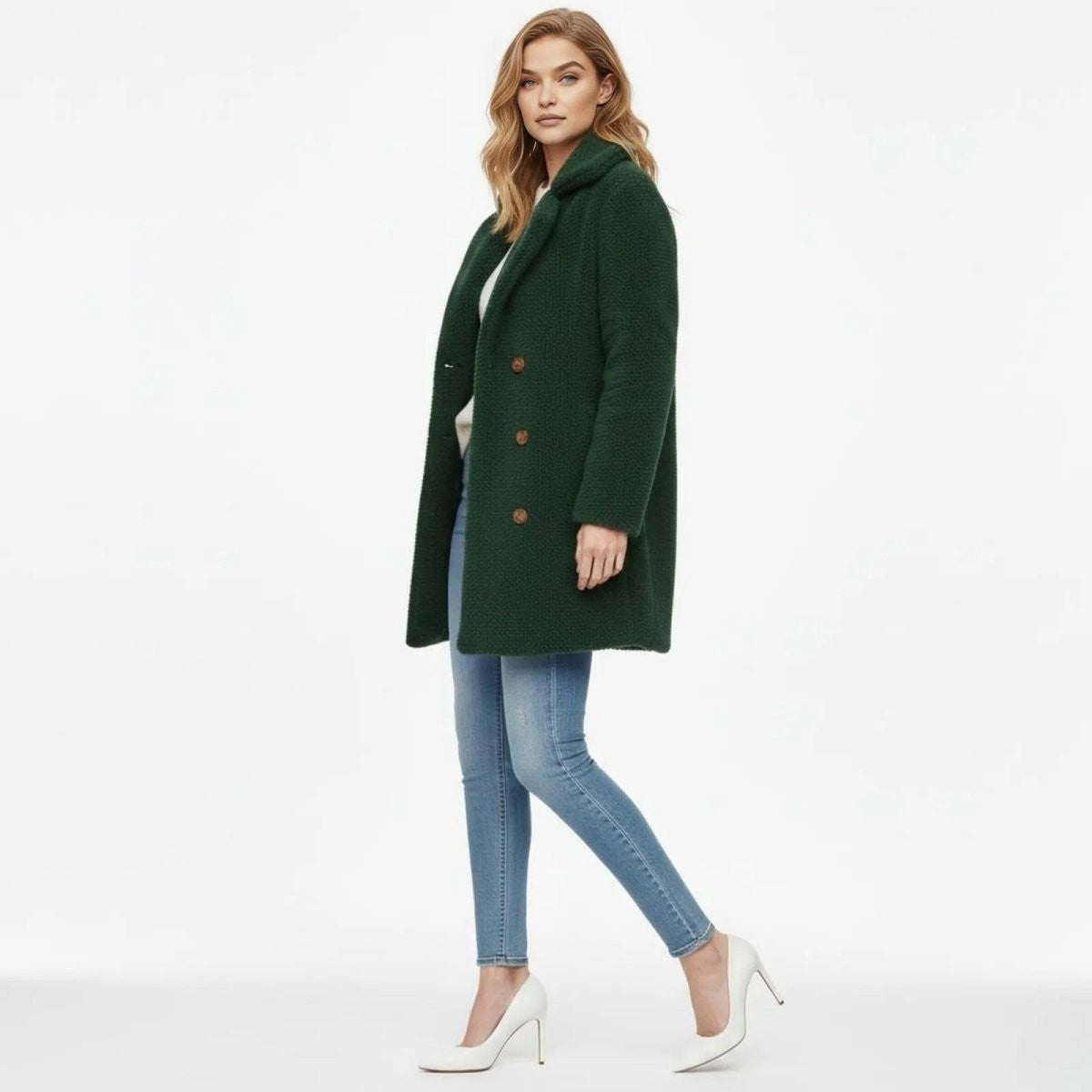 Runa | Heather Bouclé Teddy Coat photo