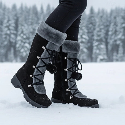 Ivayla | Women's Cozy Lace-Up Winter Boots