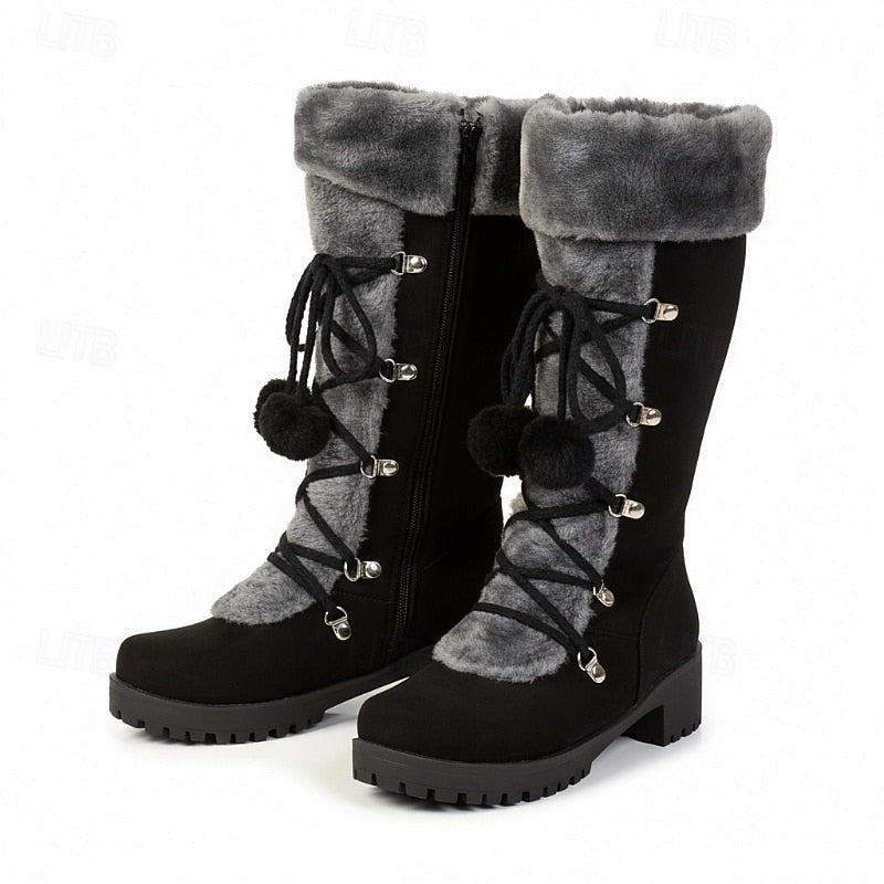 Ivayla | Women's Cozy Lace-Up Winter Boots