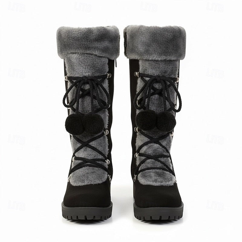 Ivayla | Women's Cozy Lace-Up Winter Boots