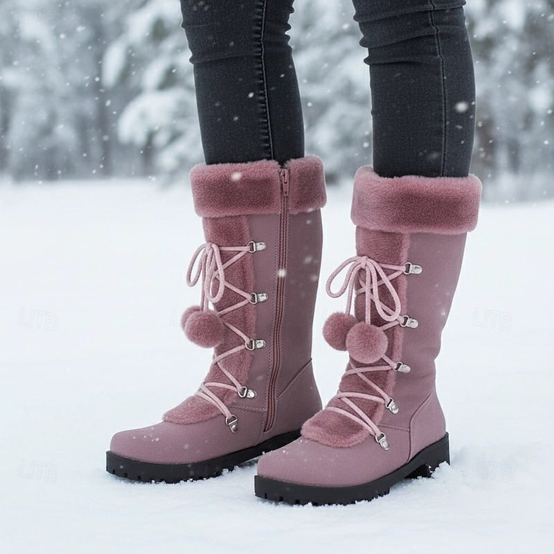 Ivayla | Women's Cozy Lace-Up Winter Boots