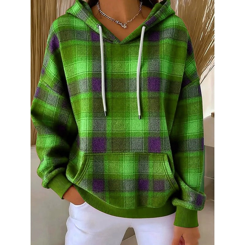 Sadie | Women's Cozy Checked Hoodie for Winter