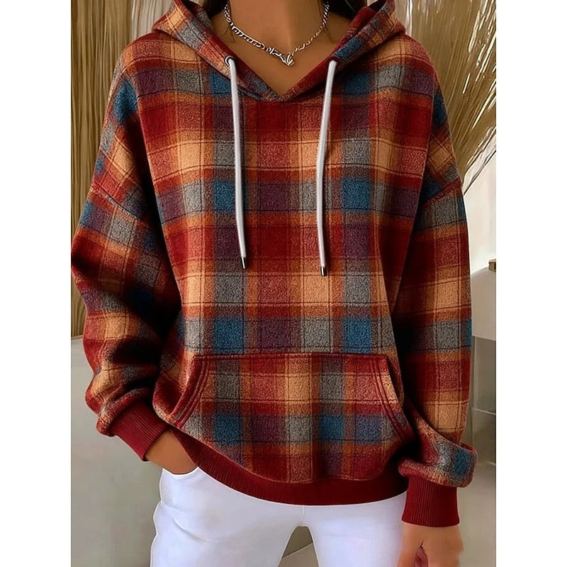 Sadie | Women's Cozy Checked Hoodie for Winter