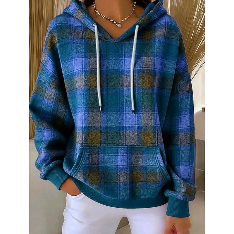 Sadie | Women's Cozy Checked Hoodie for Winter