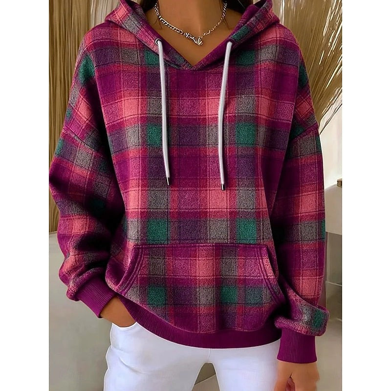 Sadie | Women's Cozy Checked Hoodie for Winter