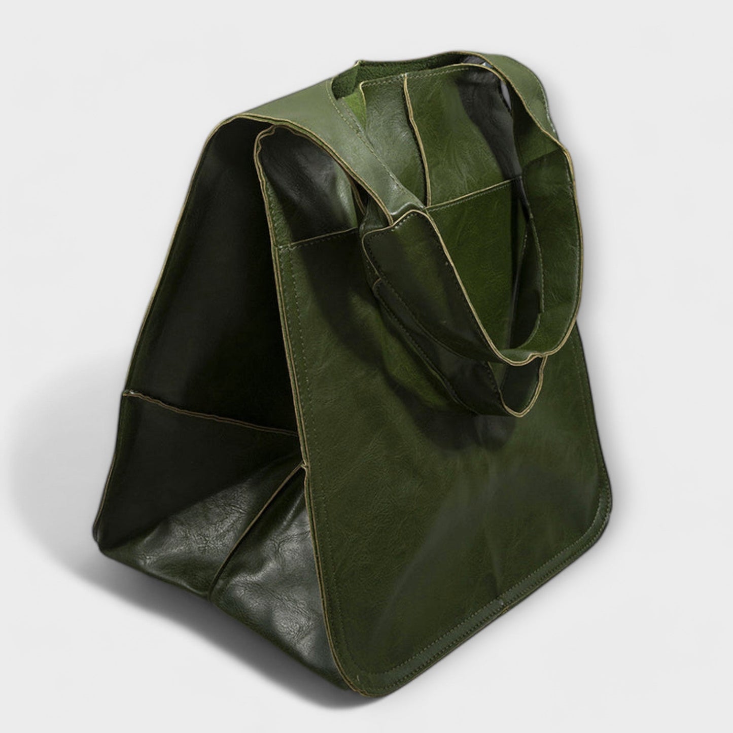 Sancia | Roomy Shoulder Bag with Leather Construction and Exterior Pockets