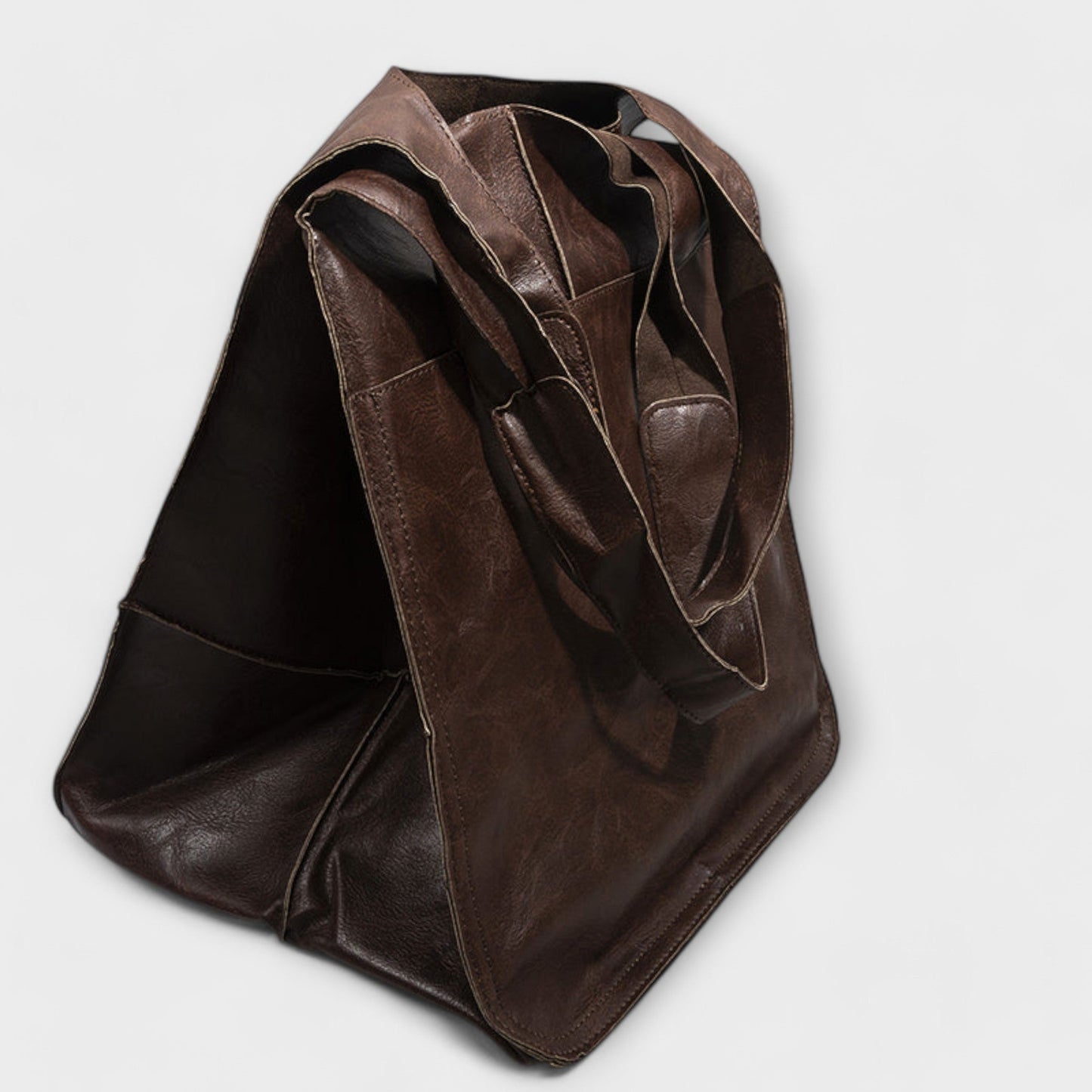 Sancia | Roomy Shoulder Bag with Leather Construction and Exterior Pockets