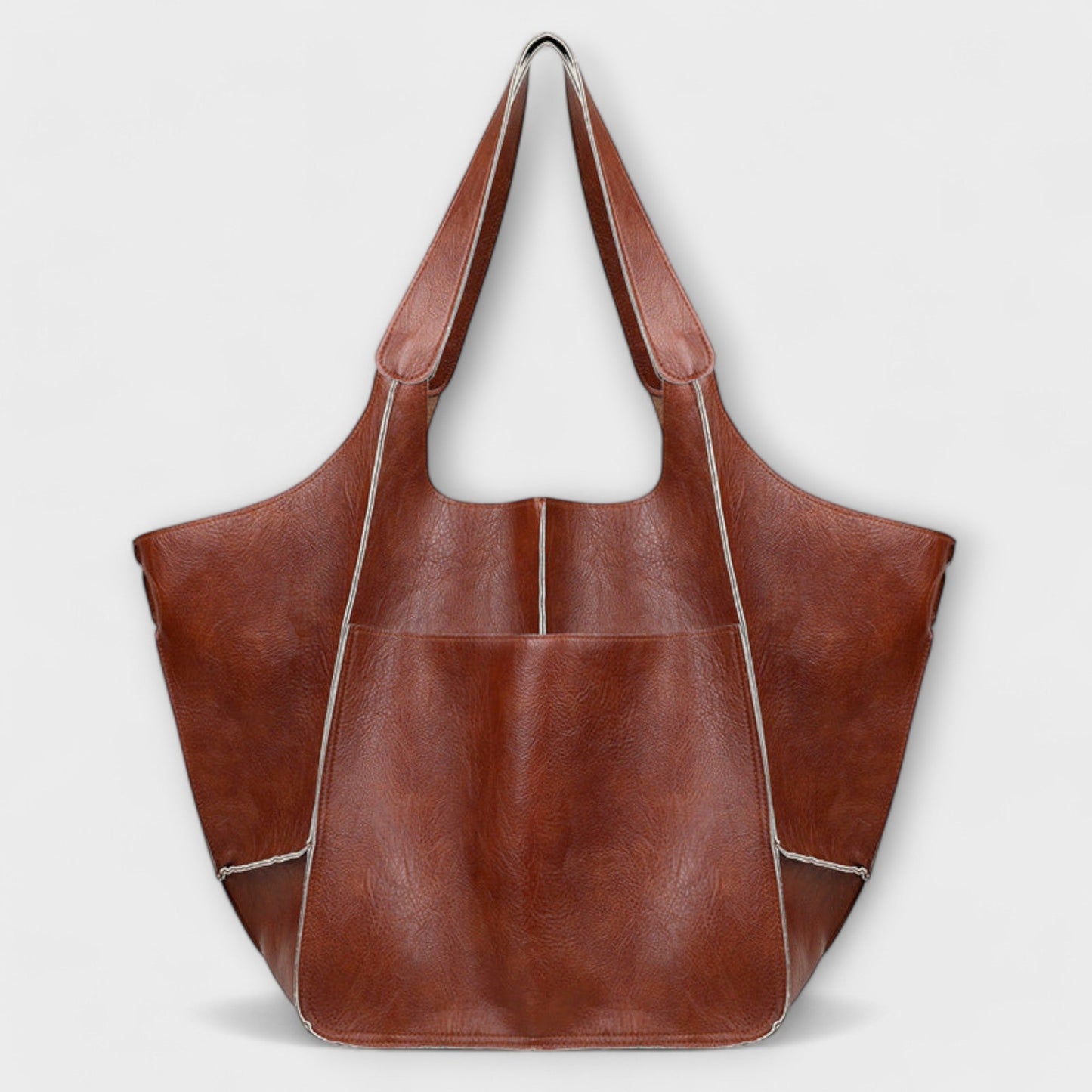 Sancia | Roomy Shoulder Bag with Leather Construction and Exterior Pockets
