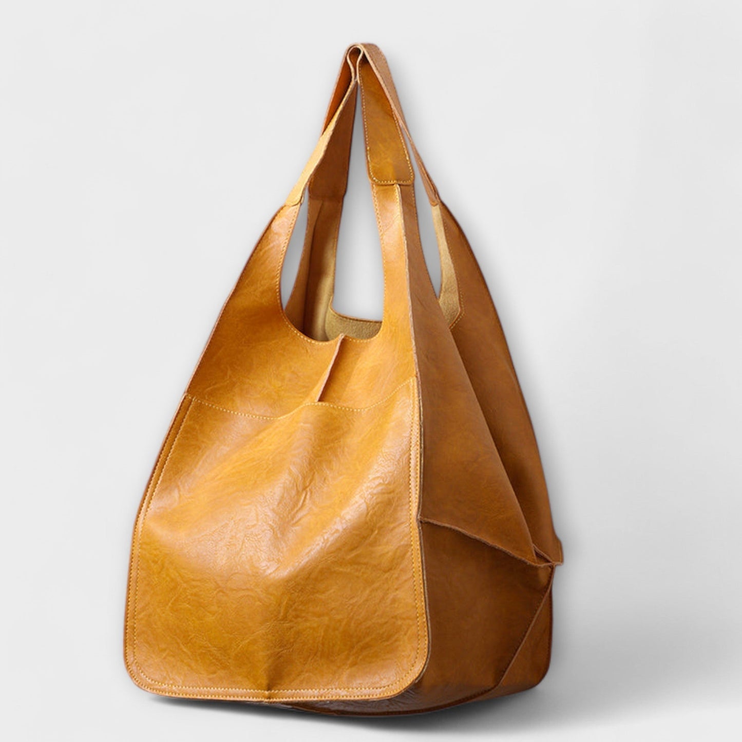 Sancia | Roomy Shoulder Bag with Leather Construction and Exterior Pockets