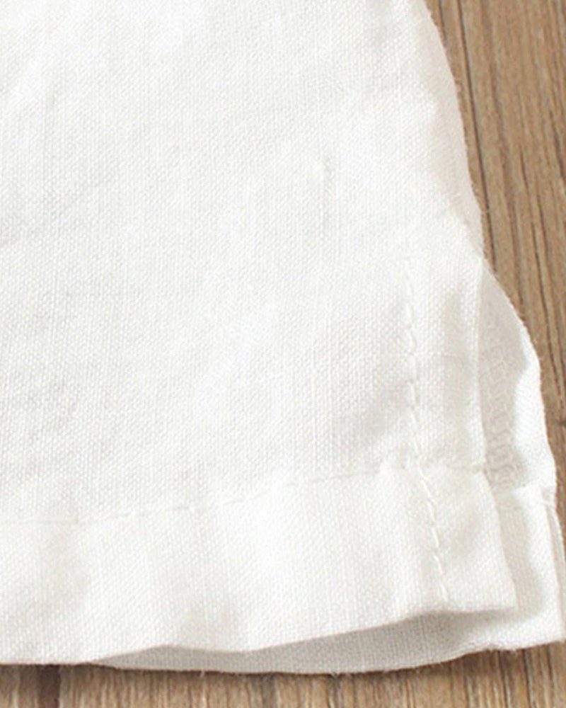 Senna | Casual Linen Button-Front Tunic Top