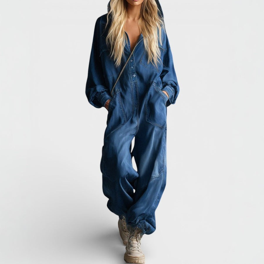 Sierra | Women's Long-Sleeve Hoodie Jumpsuit