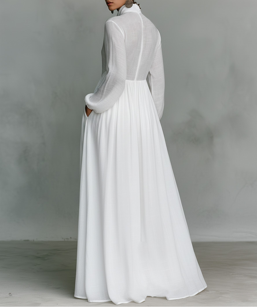Jessalynn | Shirt Maxi Dress with Long Sleeves and Button Front