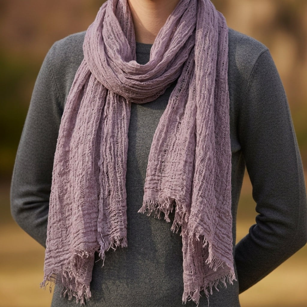 Thalia | Frayed Edge Scarf photo
